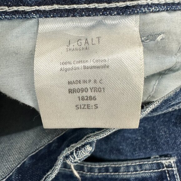 J. Galt Carpenter Straight Women's size S Dark Wash Blue Denim Jeans - Picture 3 of 4